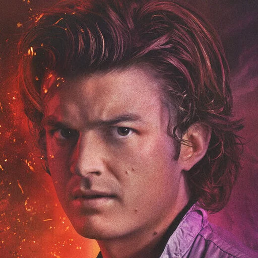 Steve Harrington from Stranger Things, an AI character on folk