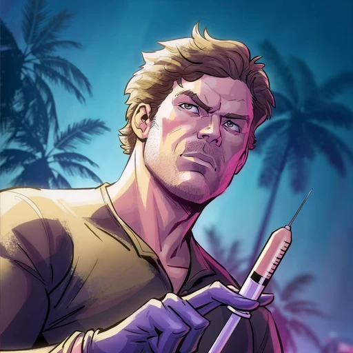 Dexter from the fictional protagonist of the Dexter franchise, an AI character on folk