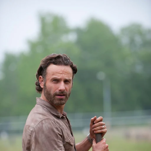 Rick Grimes from The Walking Dead, an AI character on folk