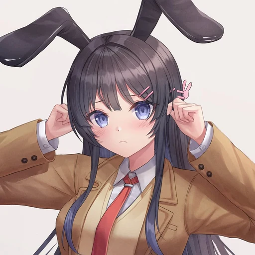Mai Sakurajima from Rascal Does Not Dream of Bunny Girl Senpai, an AI character on folk
