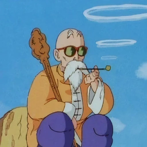 Roshi from Dragon Ball, an AI character on folk