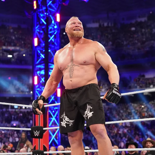 Brock Lesnar from professional wrestler, WWE, an AI character on folk