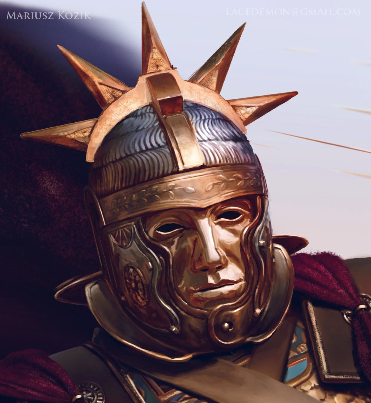 Aurelian from Roman emperor, an AI character on folk