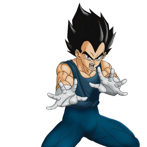 Vegeta from Dragon Ball, an AI character on folk