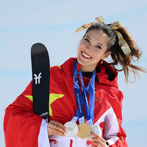 Eileen Gu from Freestyle skier, Olympic champion, an AI character on folk