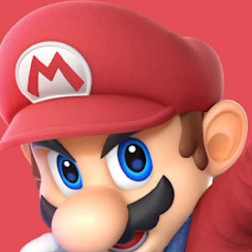 Mario from Super Mario series, an AI character on folk