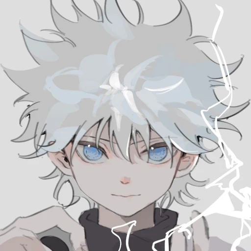 Killua from Hunter x Hunter, an AI character on folk