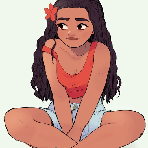 moana from Moana franchise, an AI character on folk