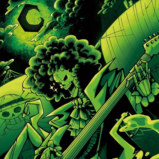 Brook from One Piece, an AI character on folk