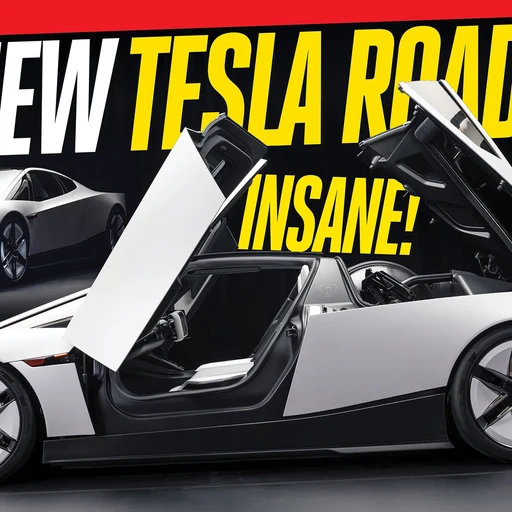 2028 Tesla Roadster from next-generation Roadster, an AI character on folk