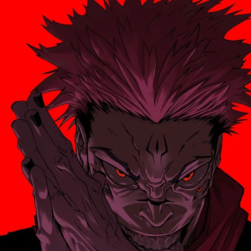 Sukuna from Jujutsu Kaisen, an AI character on folk