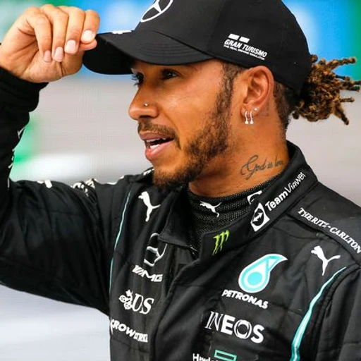 Lewis Hamilton from Formula 1 driver, an AI character on folk