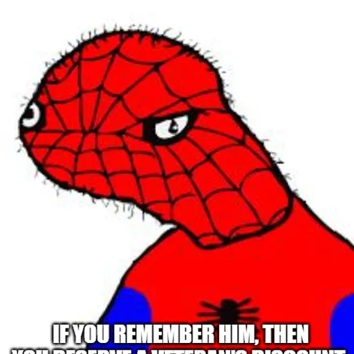 Spoderman from Spider-Man parody meme character from Dolan comics, an AI character on folk