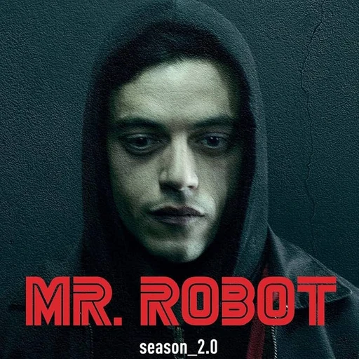 Mr robot from Mr. Robot TV series, an AI character on folk