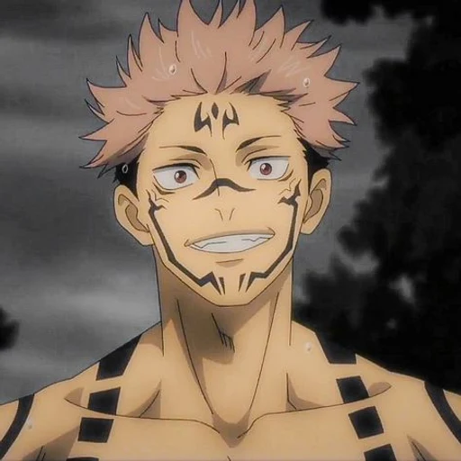 Sukuna from Jujutsu Kaisen, an AI character on folk