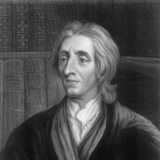 John Locke from English philosopher, 1632–1704, an AI character on folk
