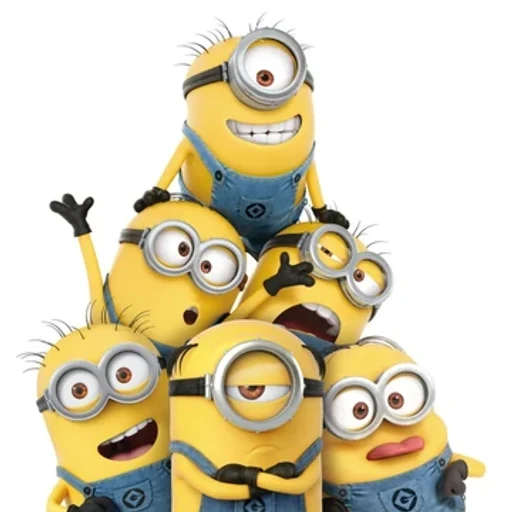 Minions from Despicable Me franchise, an AI character on folk