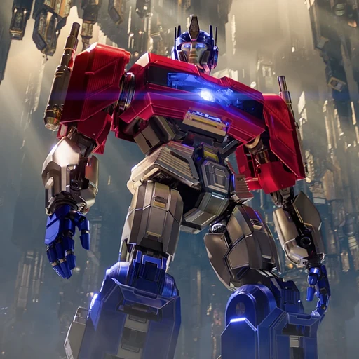 Optimus Prime from Transformers, an AI character on folk