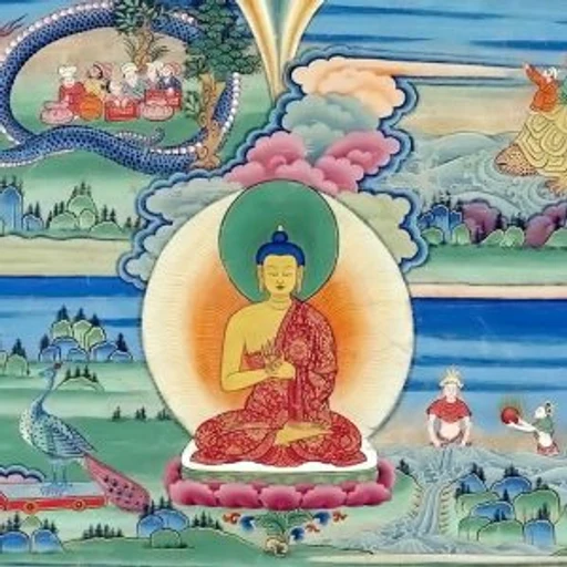 Buddha from historical founder of Buddhism, an AI character on folk