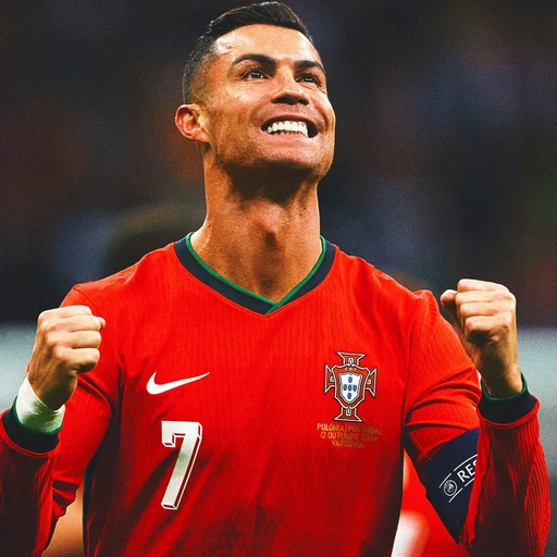 Cristiano Ronaldo from Portugal national football team forward, an AI character on folk