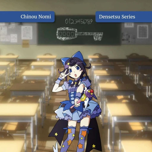 Nomi from Densetsu Series, an AI character on folk