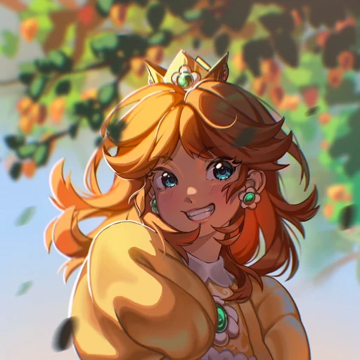 Daisy from Mario franchise, an AI character on folk