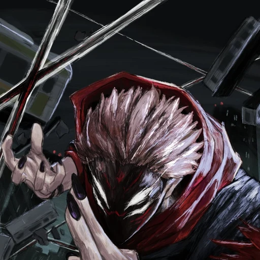 Sukuna from Jujutsu Kaisen, an AI character on folk
