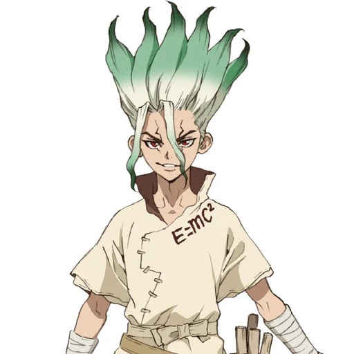 Senku ishigami from Dr. Stone, an AI character on folk