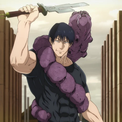 Toji from Jujutsu Kaisen, an AI character on folk