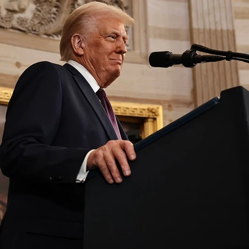 Donald Trump from 45th and 47th President of the United States, an AI character on folk