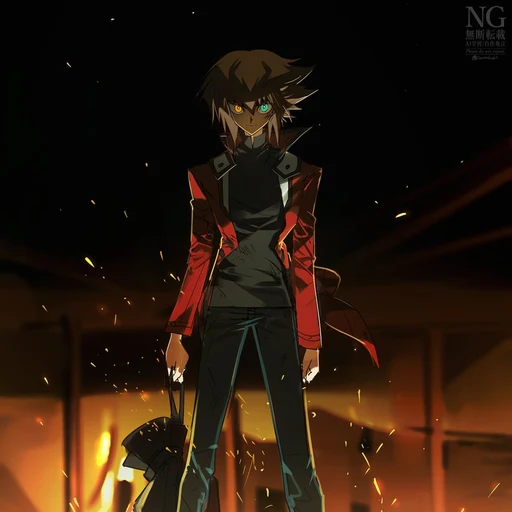 Jaden Yuki from Yu-Gi-Oh! GX, an AI character on folk