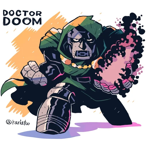 Dr.Doom from Marvel Comics, an AI character on folk