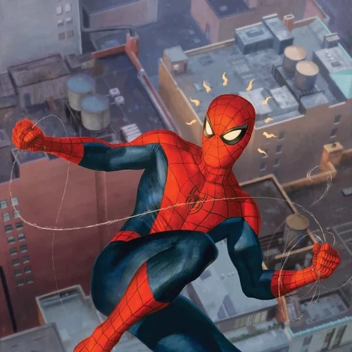 Peter Parker (Spider-Man) from Spider-Man, Marvel Comics, an AI character on folk