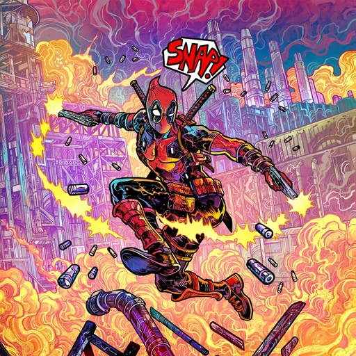 Deadpool from Wade Wilson, Marvel Comics, an AI character on folk
