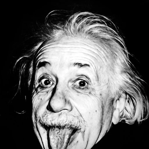 Albert Einstein from theoretical physicist, an AI character on folk