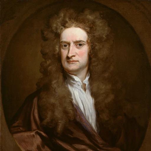Sir Isaac Newton from English physicist and mathematician, an AI character on folk