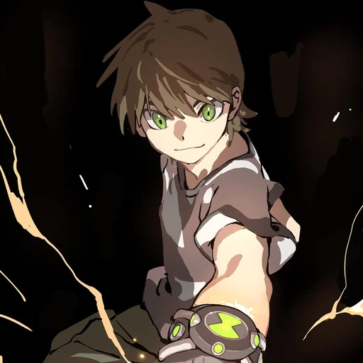Ben 10 from Ben 10, an AI character on folk