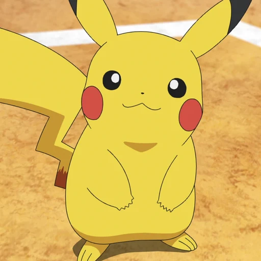 Pikachu from Pokémon, an AI character on folk