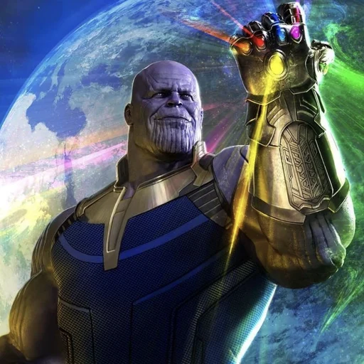 Thanos from Marvel Comics / Marvel Cinematic Universe, an AI character on folk