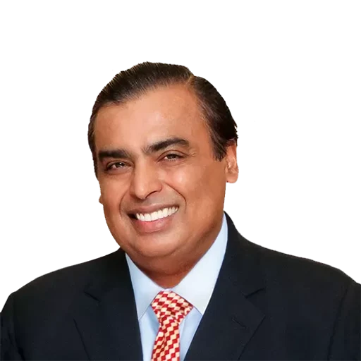 Mukesh Ambani from Reliance Industries chairman, an AI character on folk