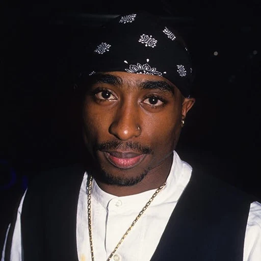 Tupac Shakur from rapper and actor, an AI character on folk