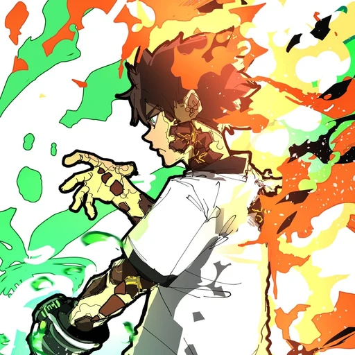 Ben 10 from Ben 10, an AI character on folk