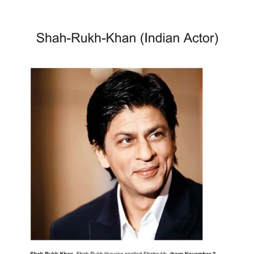 Shahrukh Khan from Bollywood actor, an AI character on folk