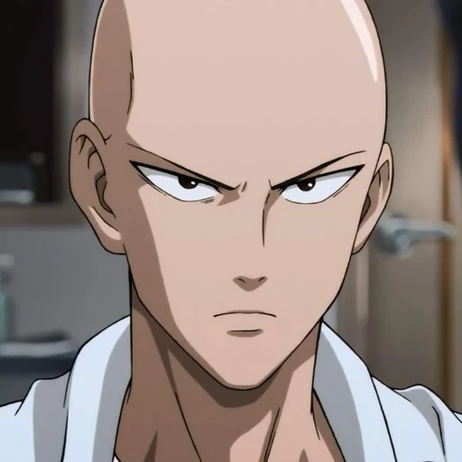 Saitama from One-Punch Man, an AI character on folk