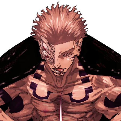Sukuna from Jujutsu Kaisen, an AI character on folk