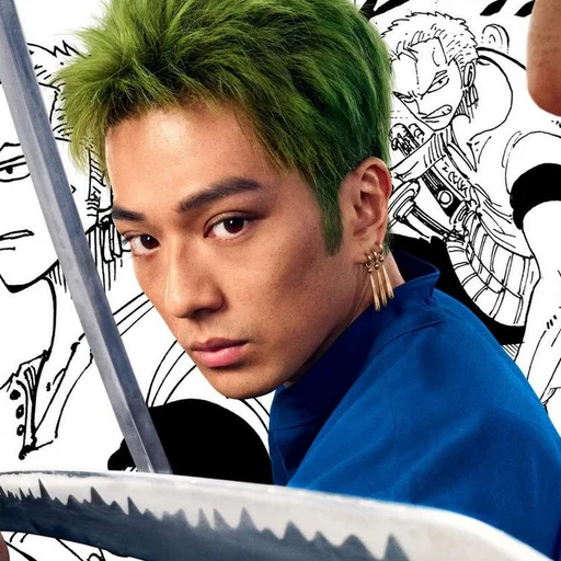 Zoro from One Piece, an AI character on folk