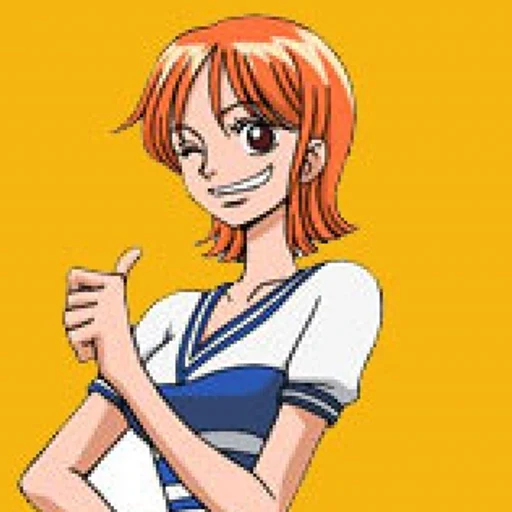 Nami from One Piece, an AI character on folk