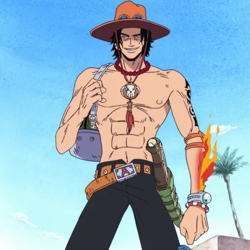 ace from One Piece, an AI character on folk