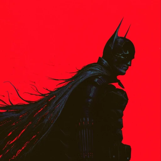 Batman from DC Comics, an AI character on folk