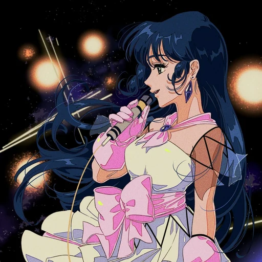 Lynn from Macross, an AI character on folk